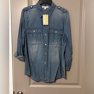 Michael Kors Demin Shirt Color: LT Cadet Wash Size: XL NWT